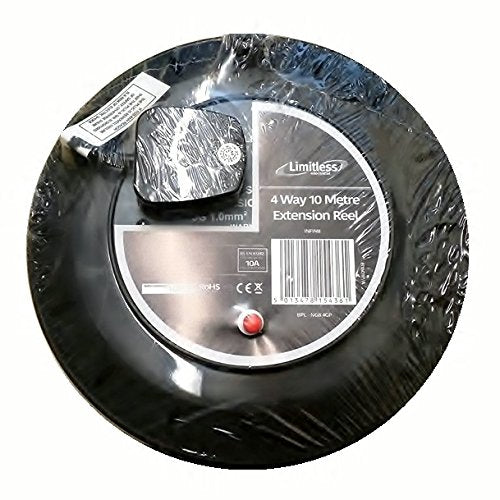 4 Way 4 Gang 10M Extension Reel Cable Lead Mains UK Plug Cord Indoor Outdoor UK 4 Way 4 Gang 10M Extension Reel Cable Lead Mains UK Plug Cord Indoor Outdoor UK
